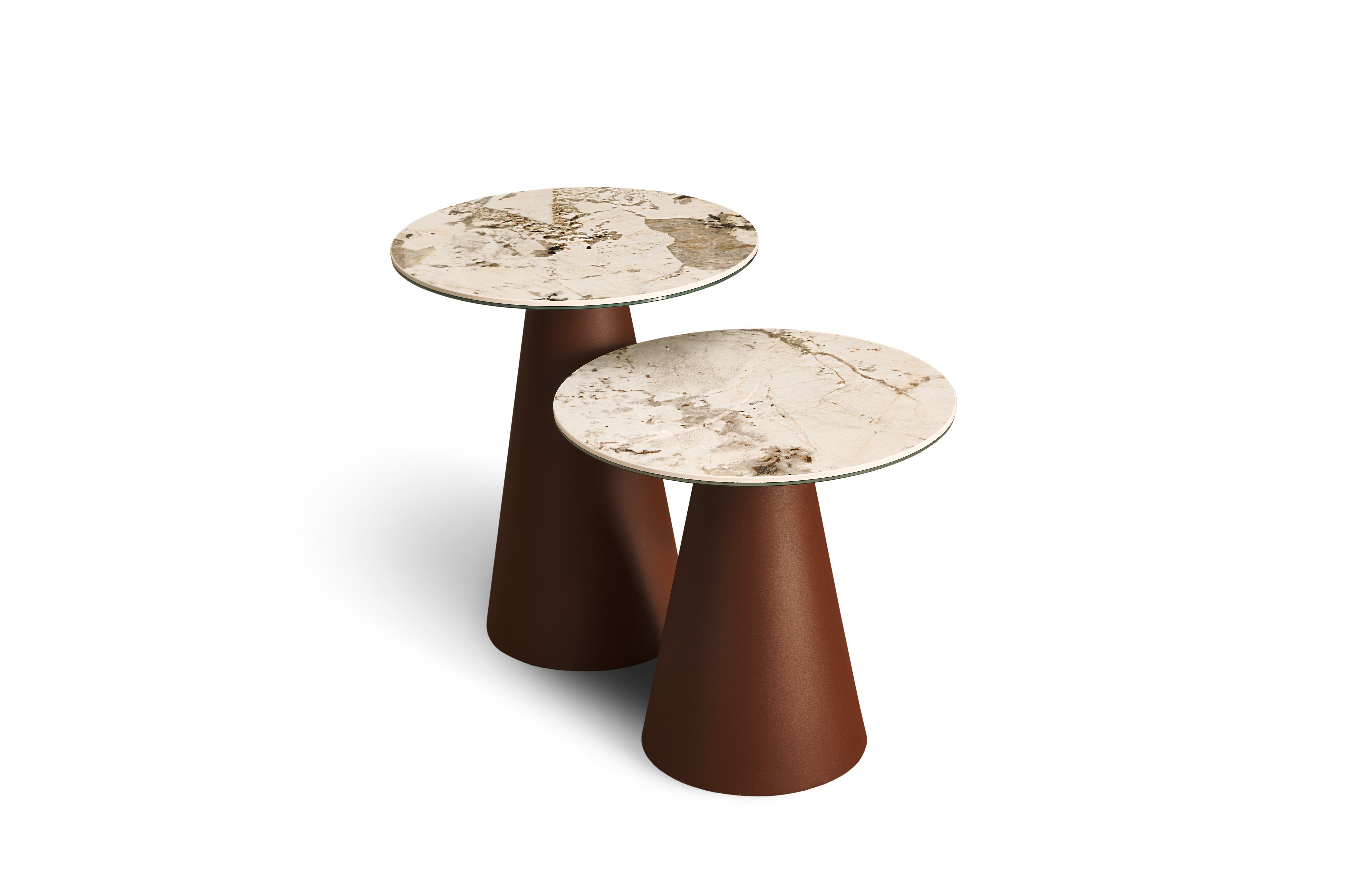 Kaffeetisch FUNGHI braun Quarzkomposit