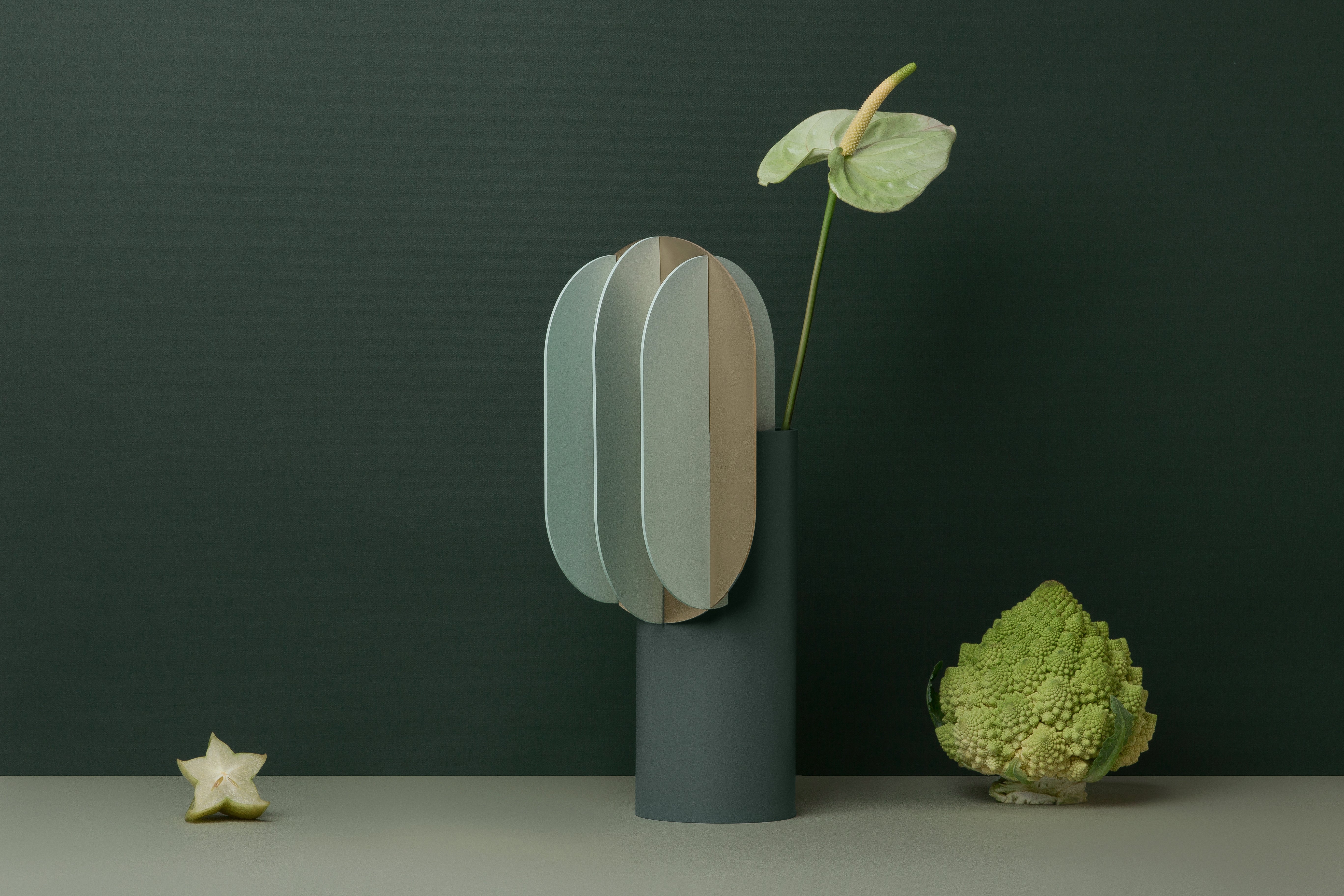 Vaas GABO groen met messing