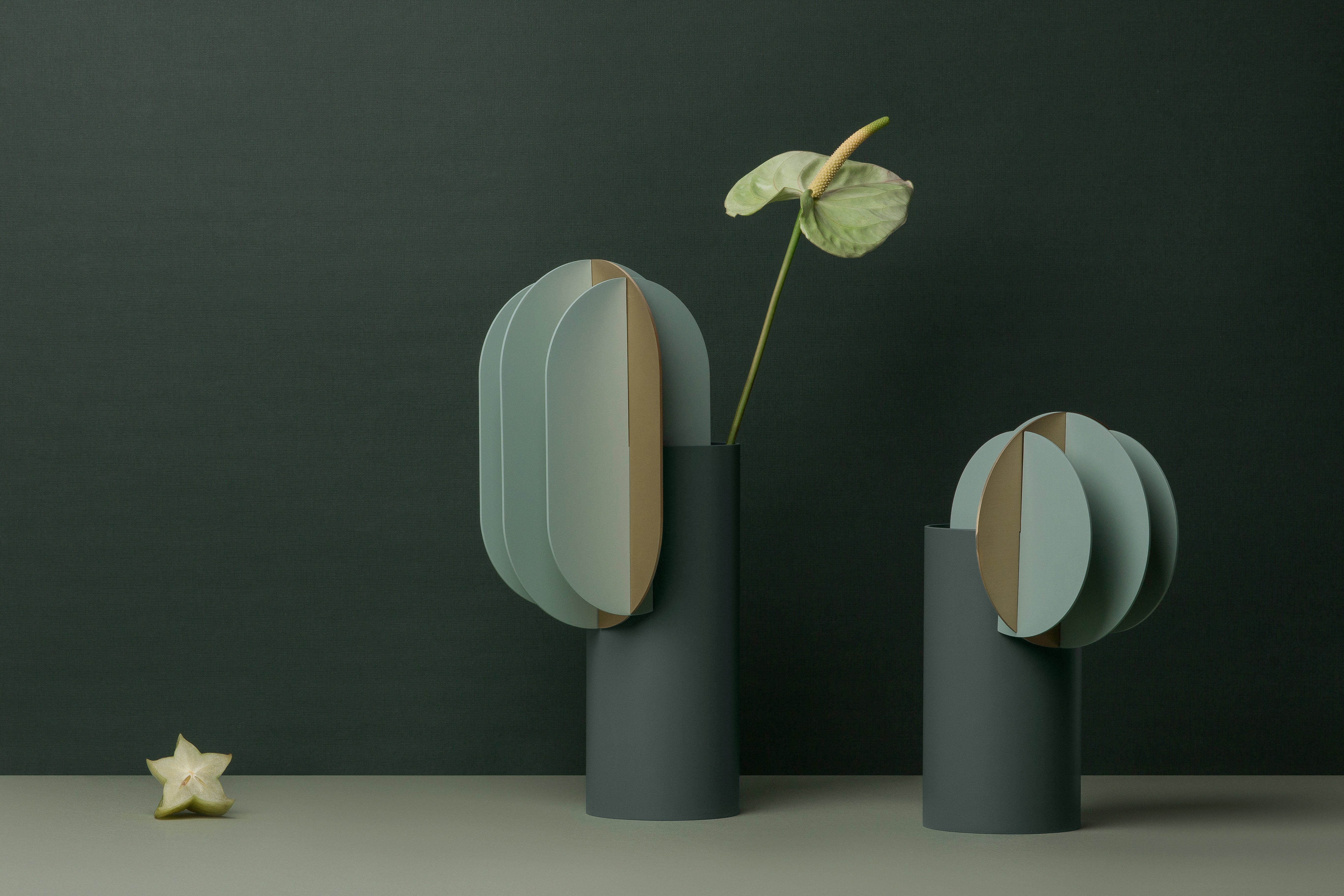 Vaas GABO groen met messing