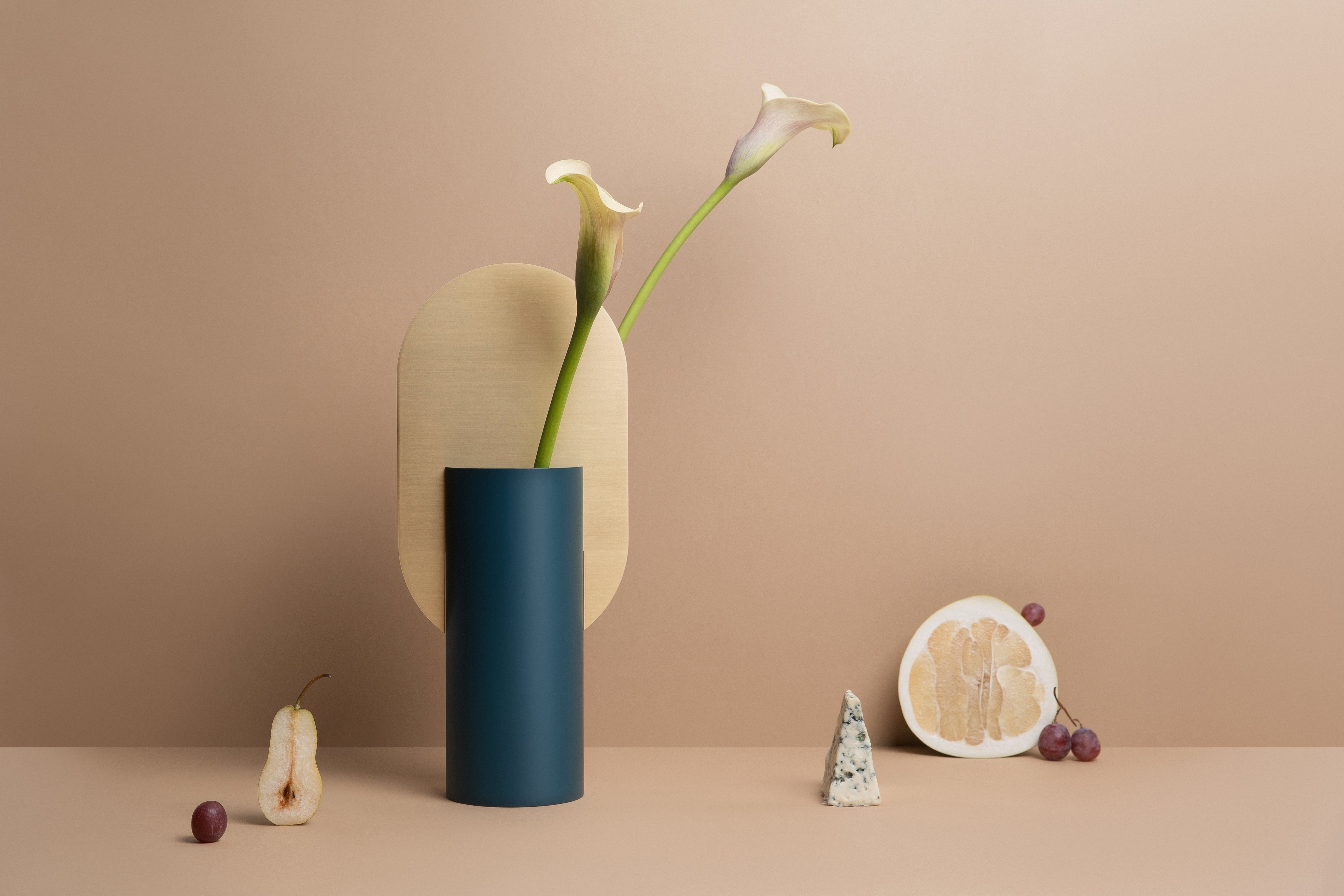 GENKE Blue Vase with Brass
