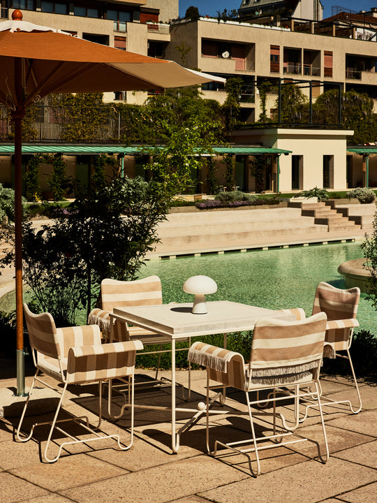 Gartentisch TROPIQUE weiße Stahl