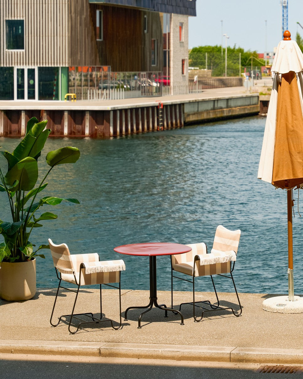 Gartentisch CARMEL weiße Keramik