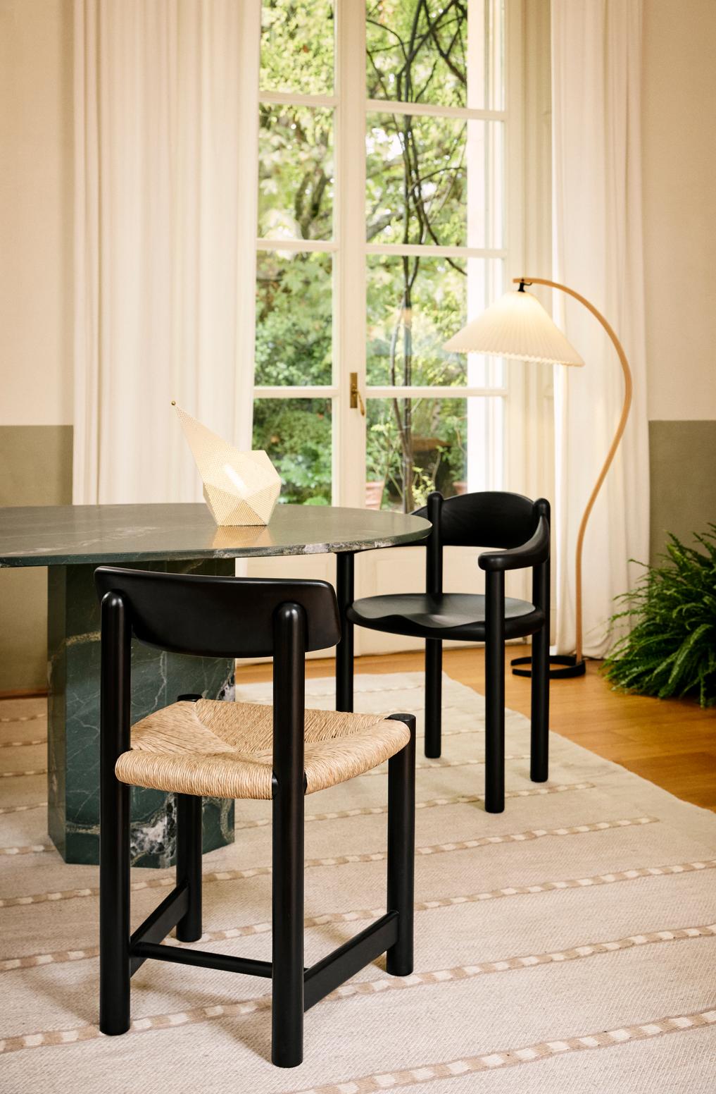 TIMBERLINE oak wood reading floor lamp with white shade