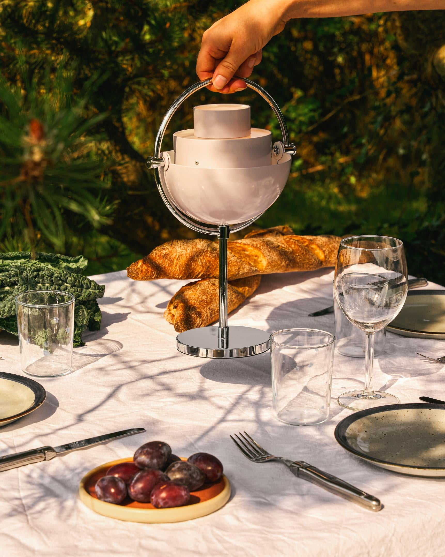 Draagbare lamp MULTI-LITE chroom