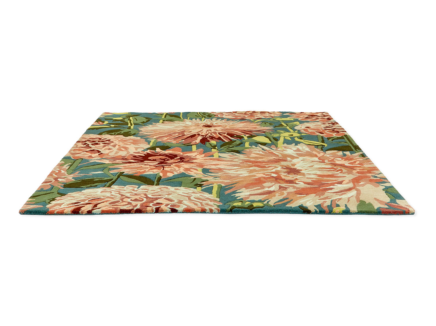 Dahlia Coral Wilderness Orange-green rug