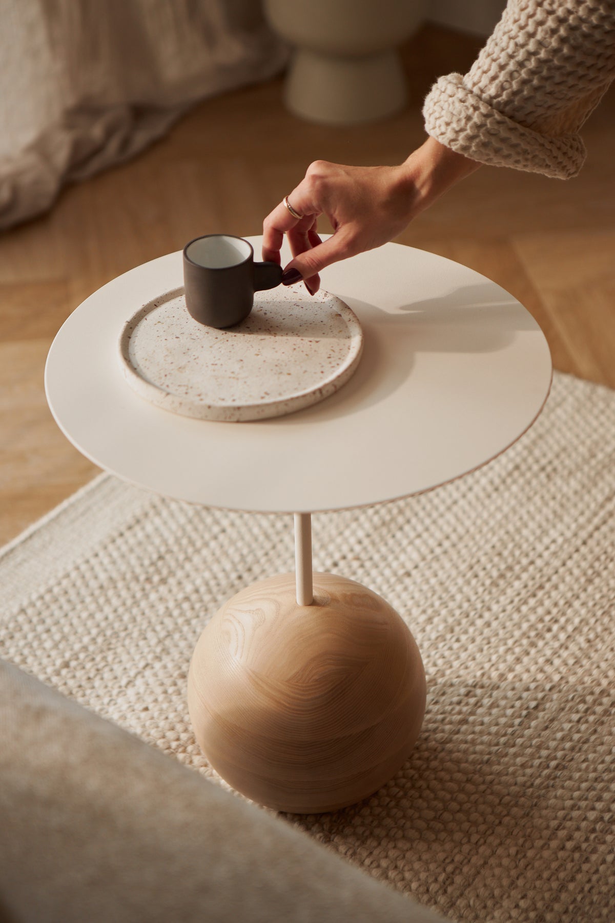 Koffietafel AN SU hout en staal