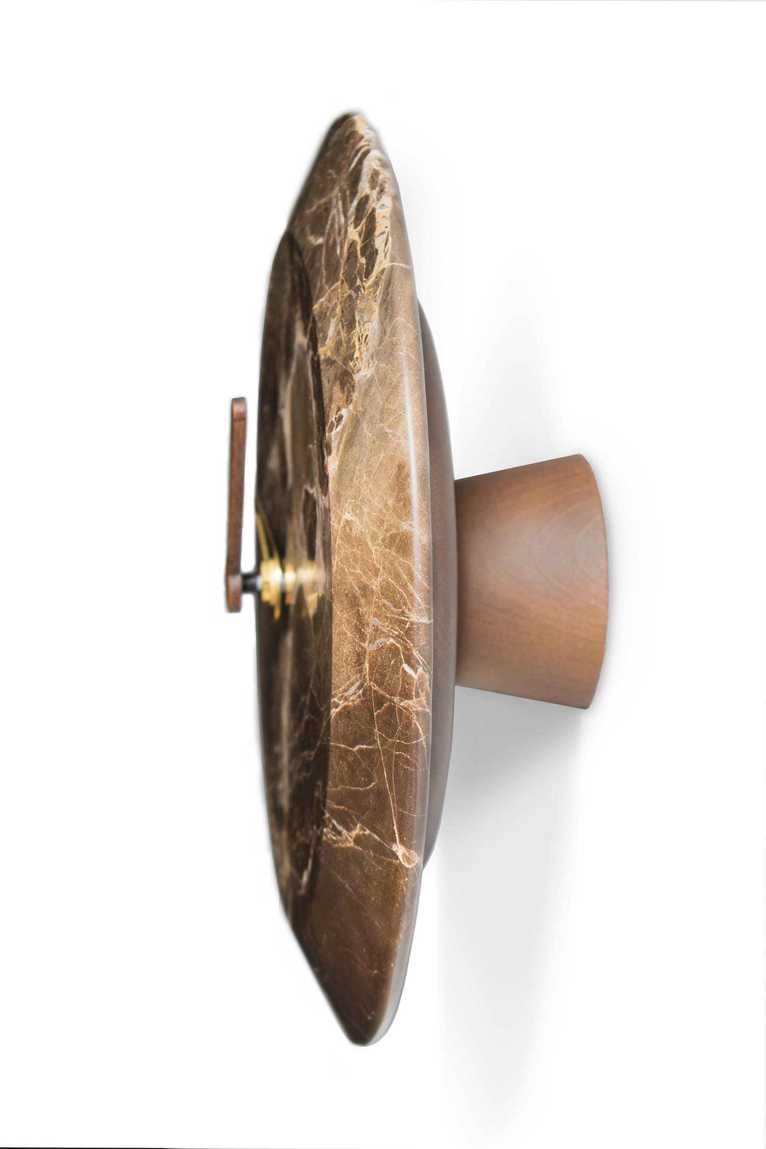 Wall Clock BARI Brown Marble