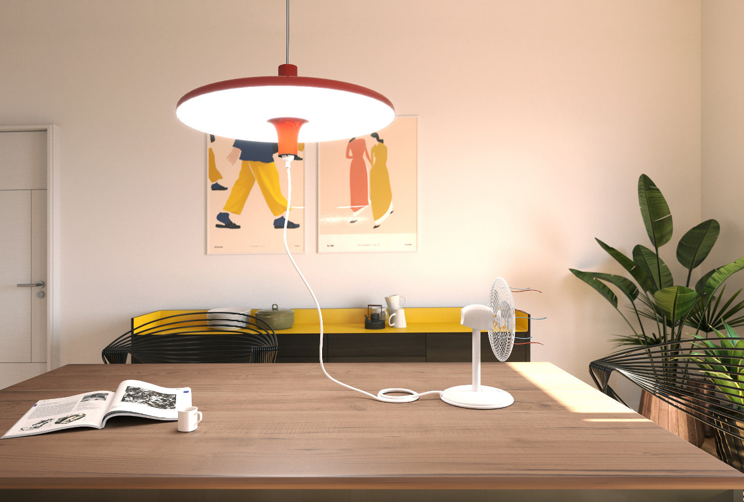 Hanglamp AVRO glanzend blauw