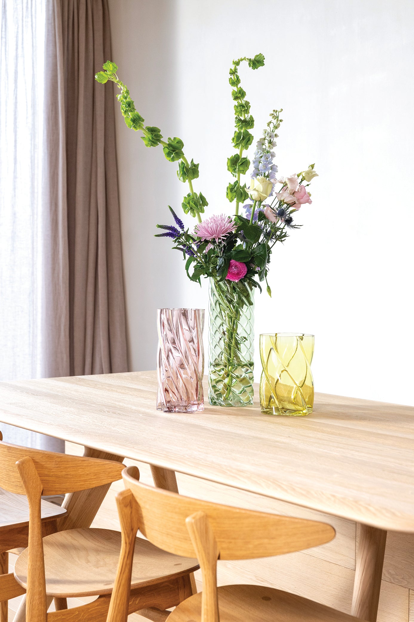 Vase MARSHMALLOW rosa Glas