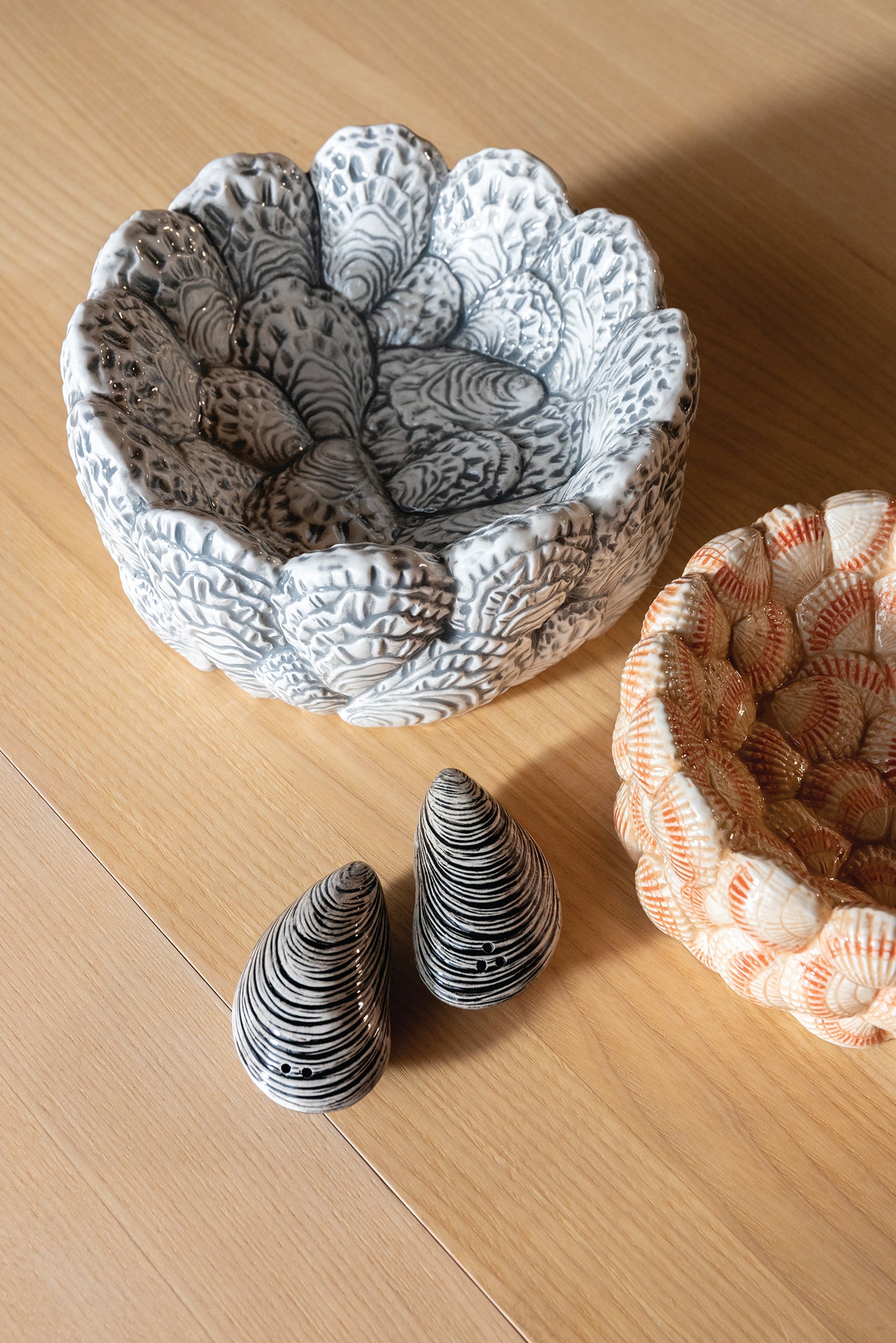 Zout- en peperstel MUSSE zwart-beige