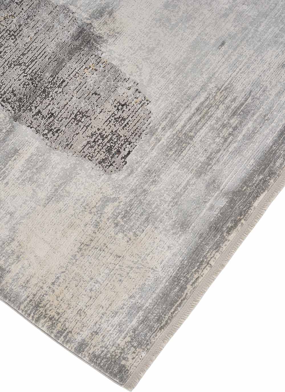 Vloerkleed WATERCOLORS GREY grijs met bruin