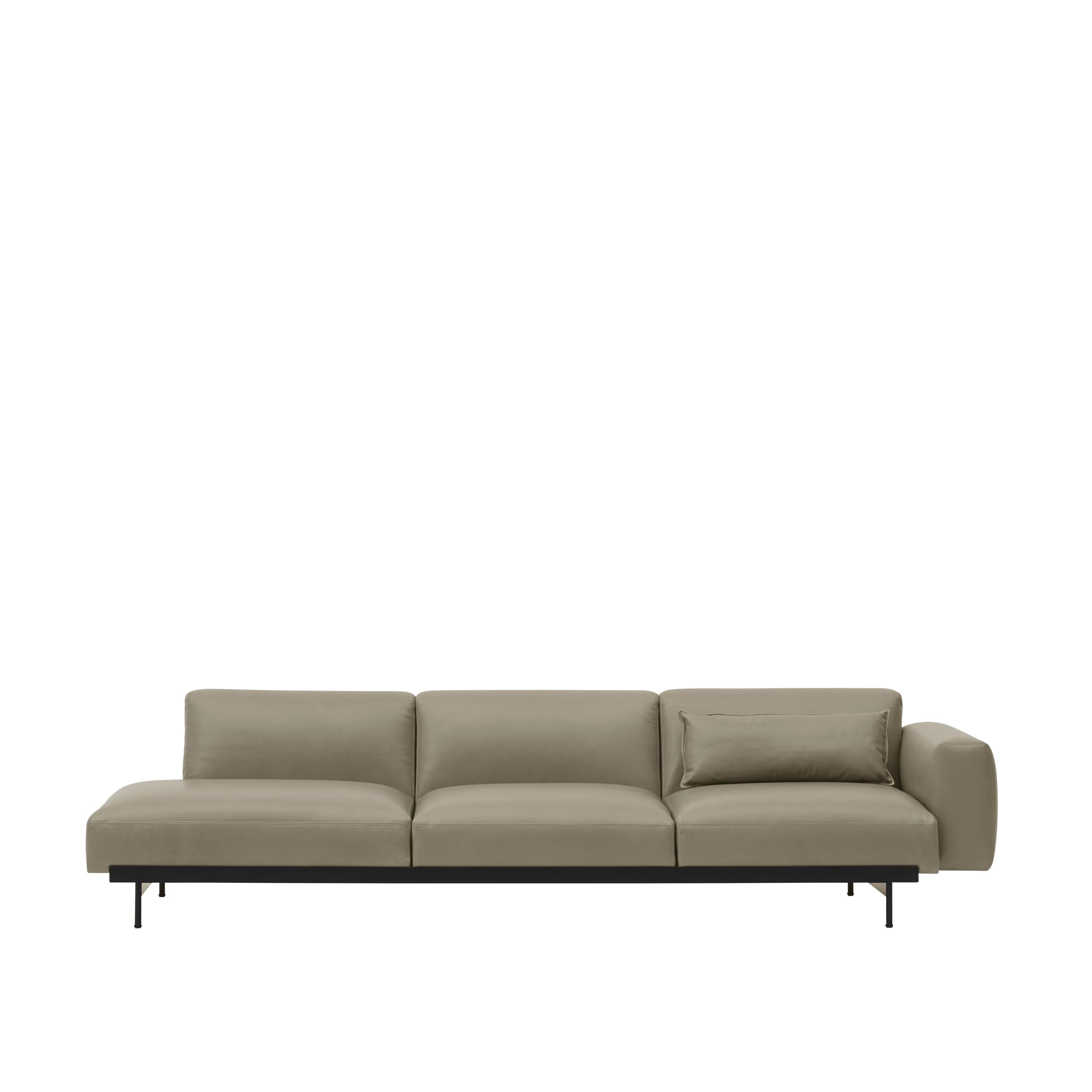 Sofa 3-zits open links IN SITU gestoffeerd