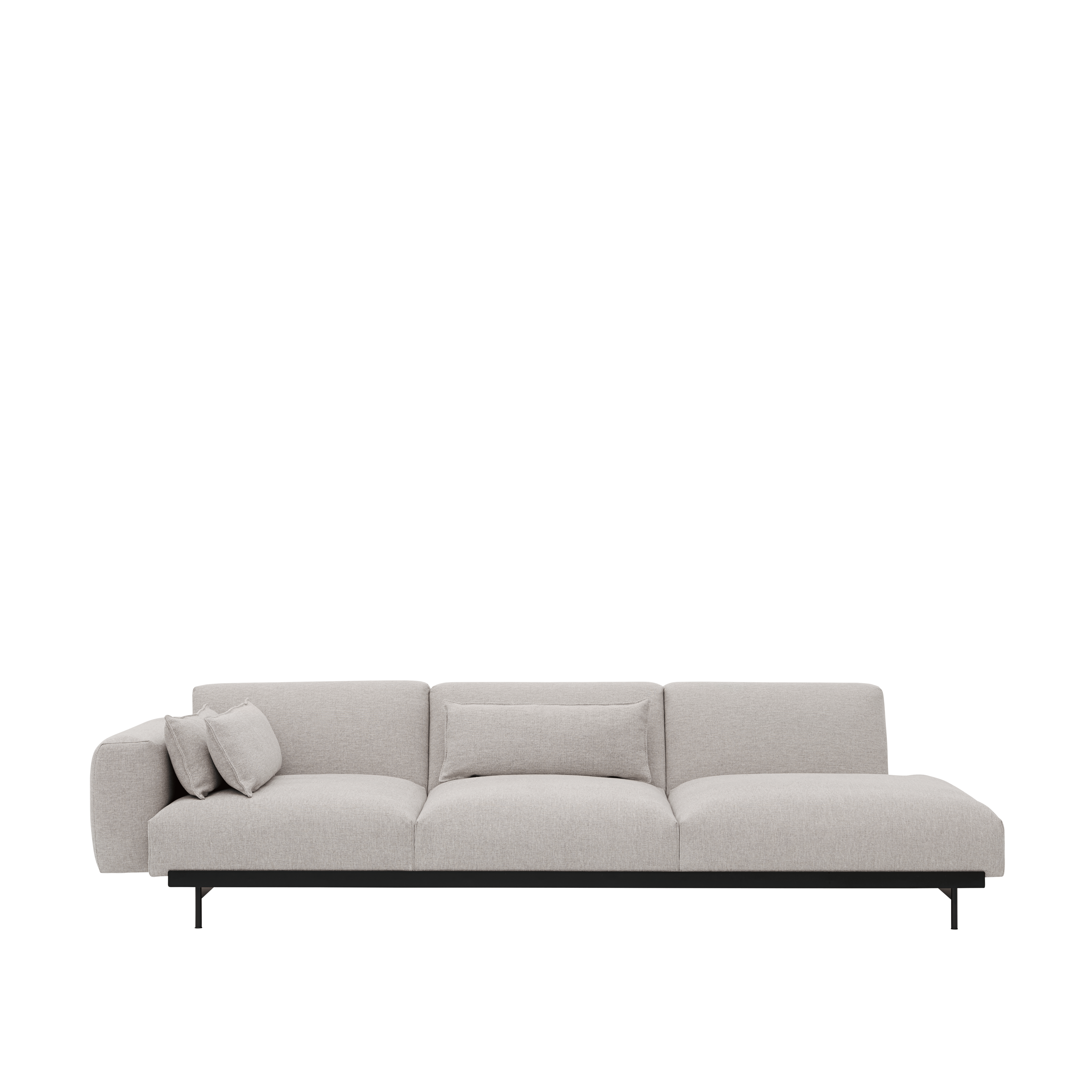 Sofa 3-zits open rechts IN SITU gestoffeerd