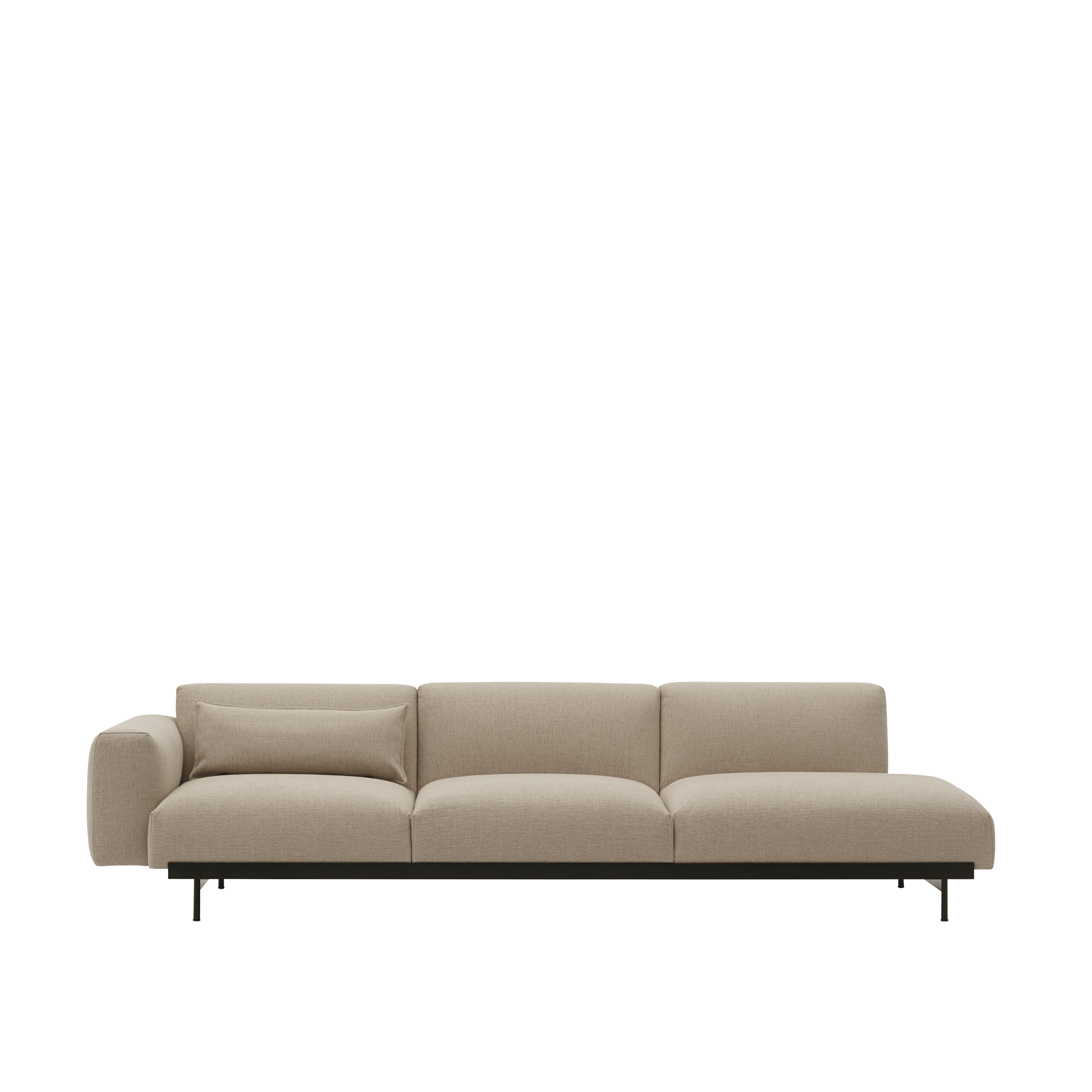 Sofa 3-zits open rechts IN SITU gestoffeerd