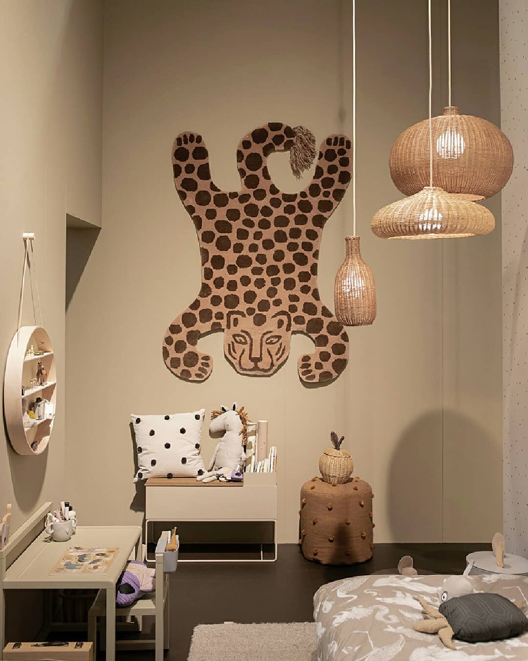 Decorative rug SAFARI LEOPARD brown