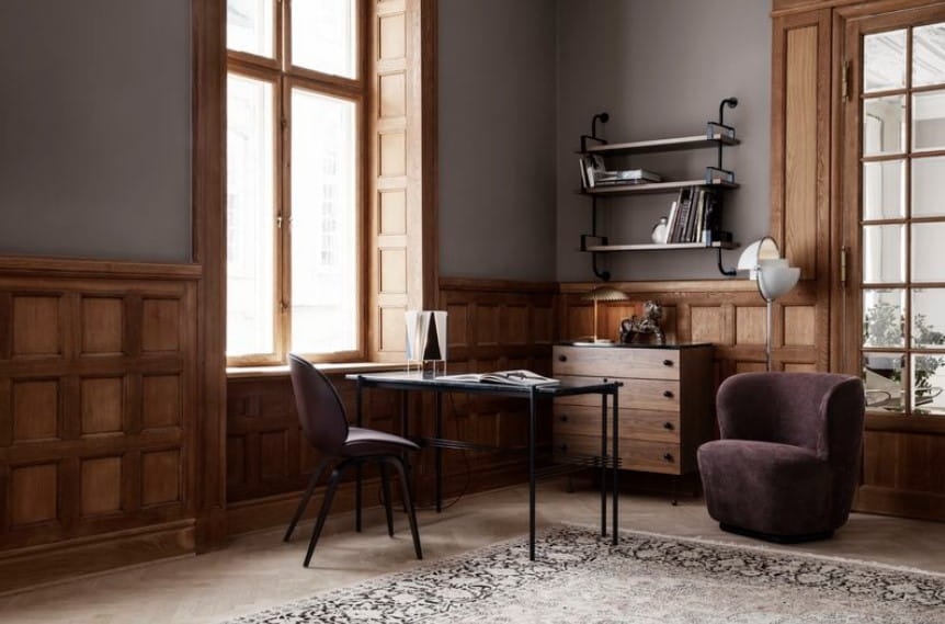 DÉMON walnut wood shelf