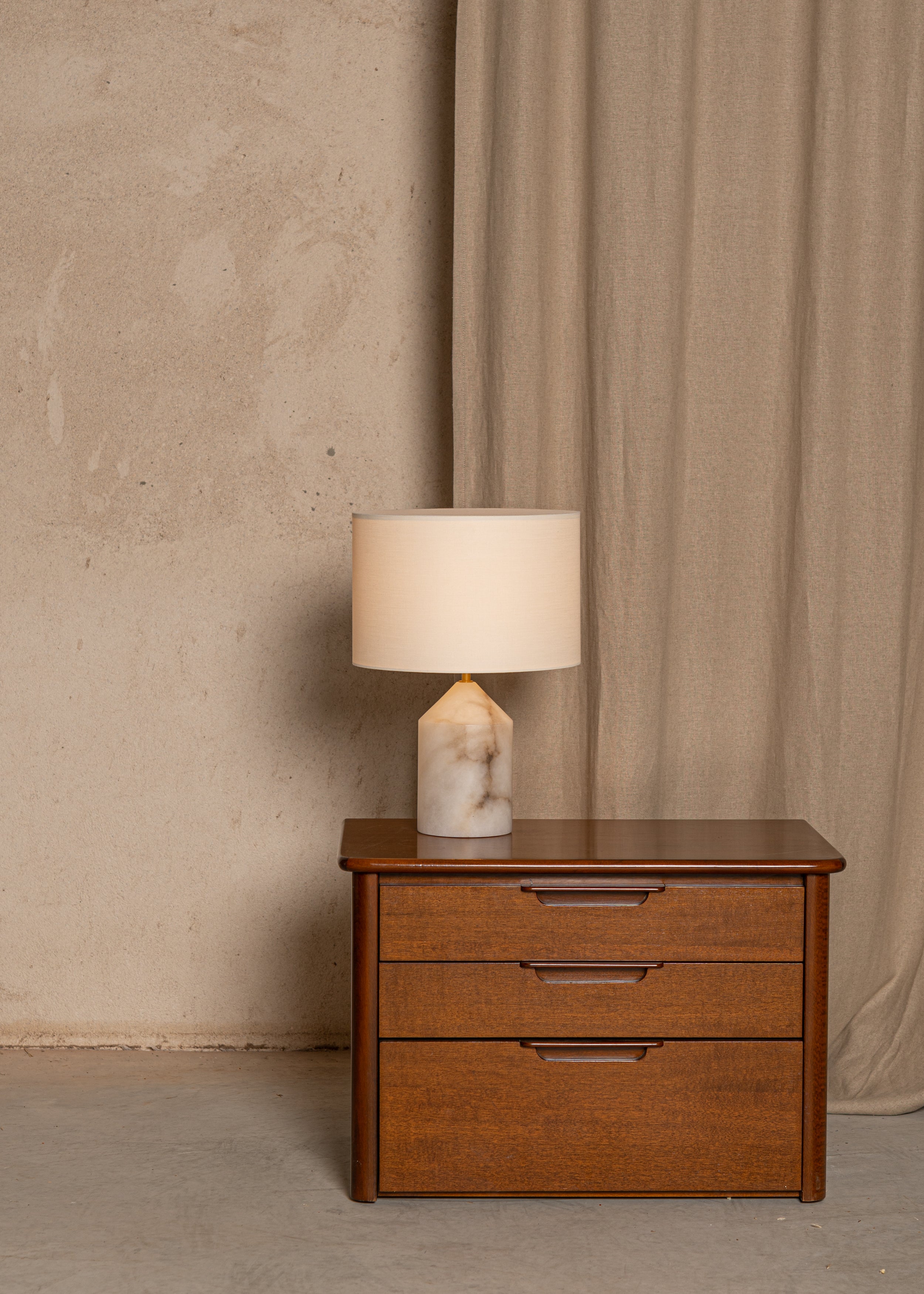 Tischlampe JOSEF weißer Alabaster
