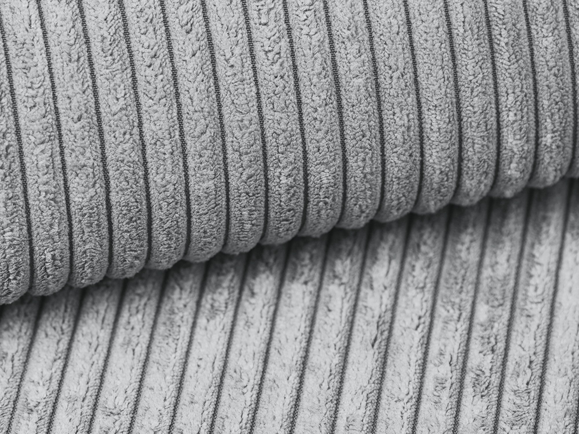 3-zitsbank met slaapfunctie KALENA lichtgrijs corduroy