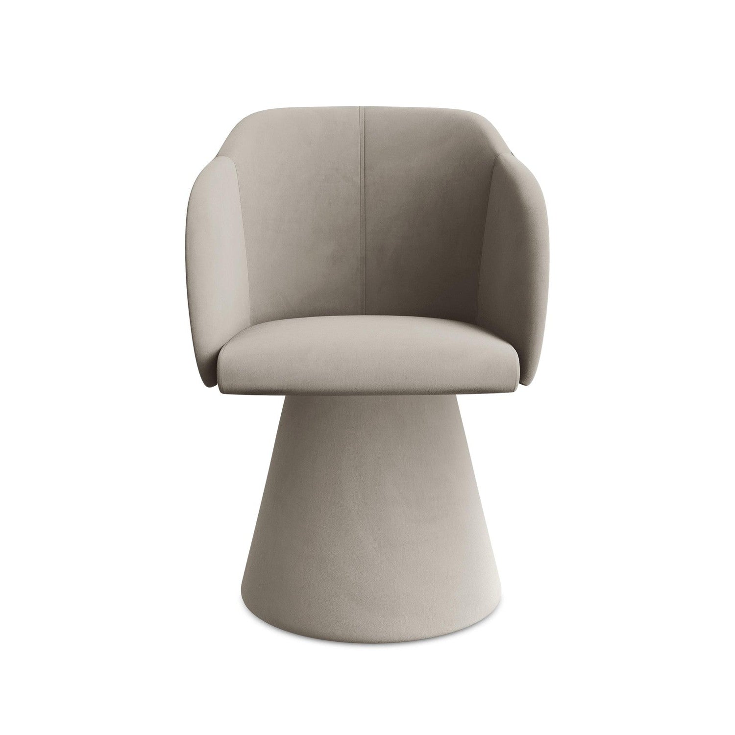 Fluwelen stoel KANOA taupe