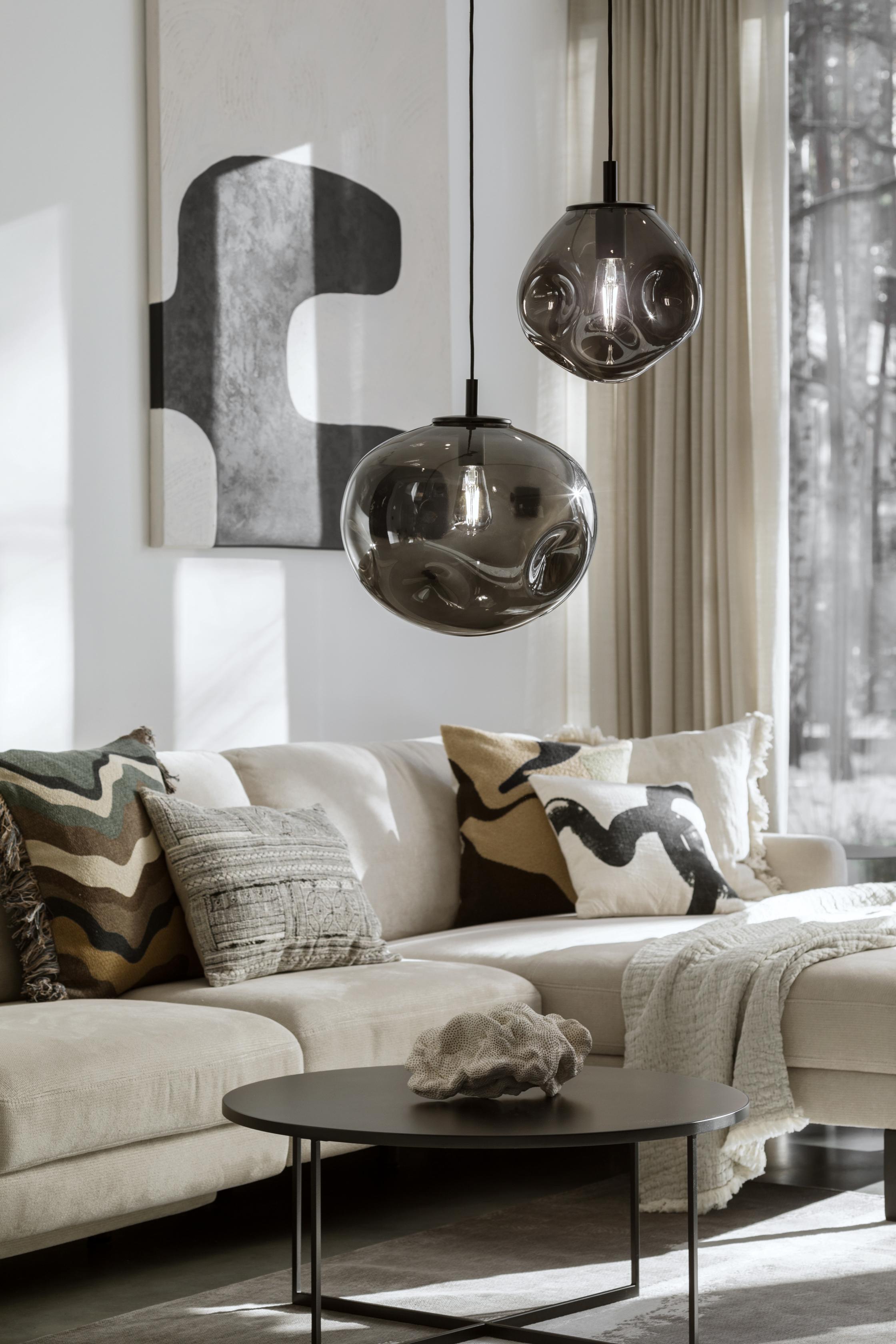 AVIA pendant lamp smoky black with black finish