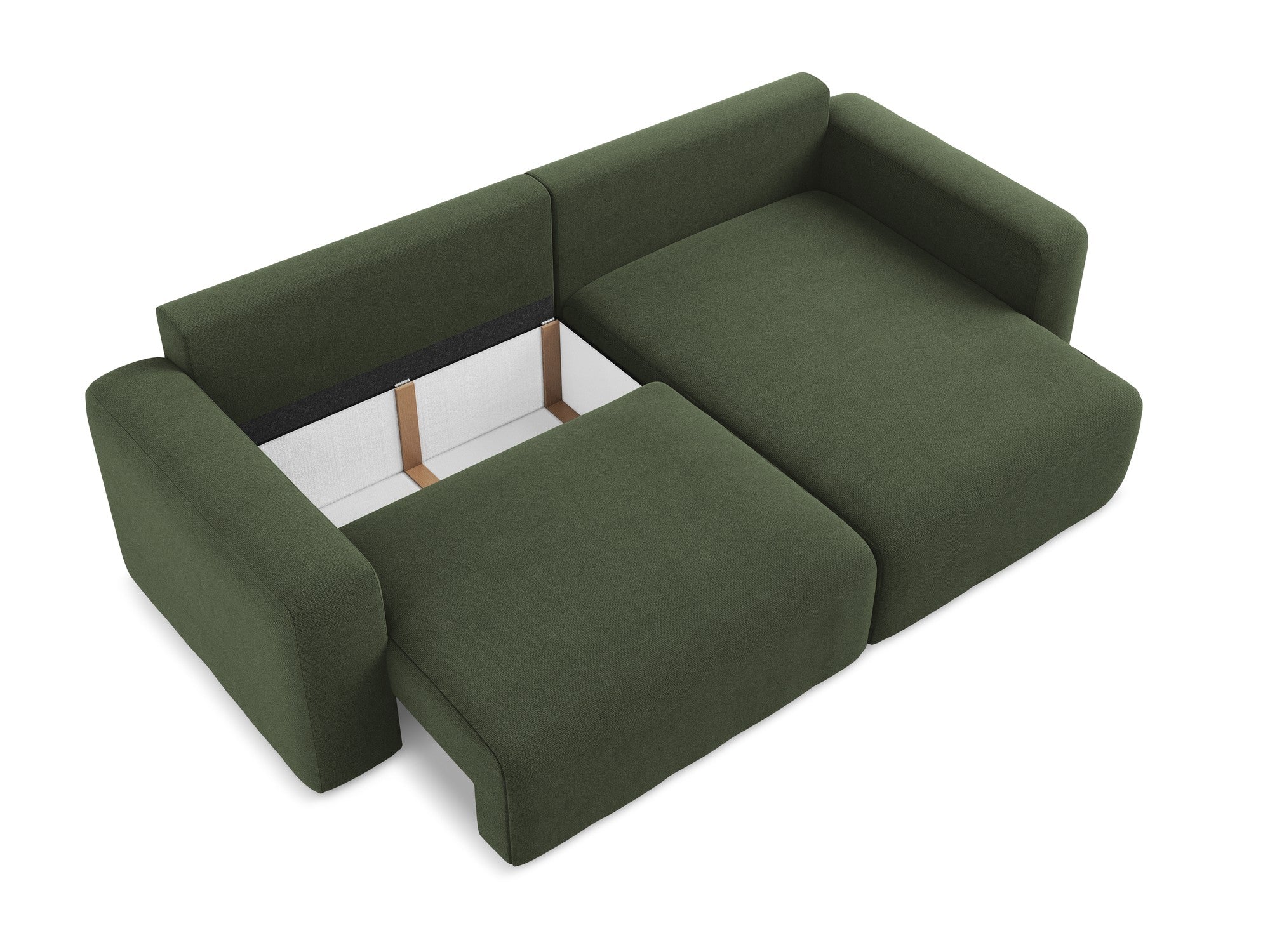 Right-sided corner sofa bed KONA olive