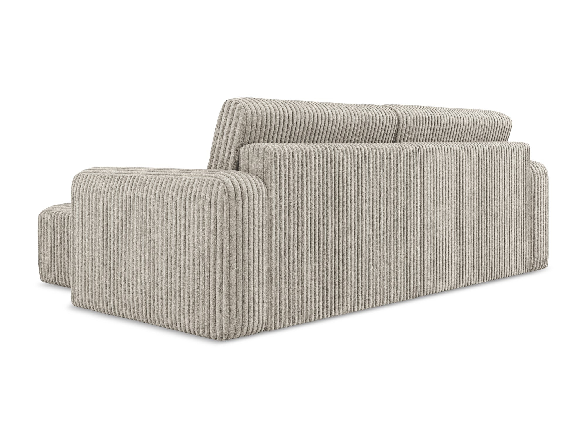 Right-facing corner sofa bed KONA in dark beige corduroy