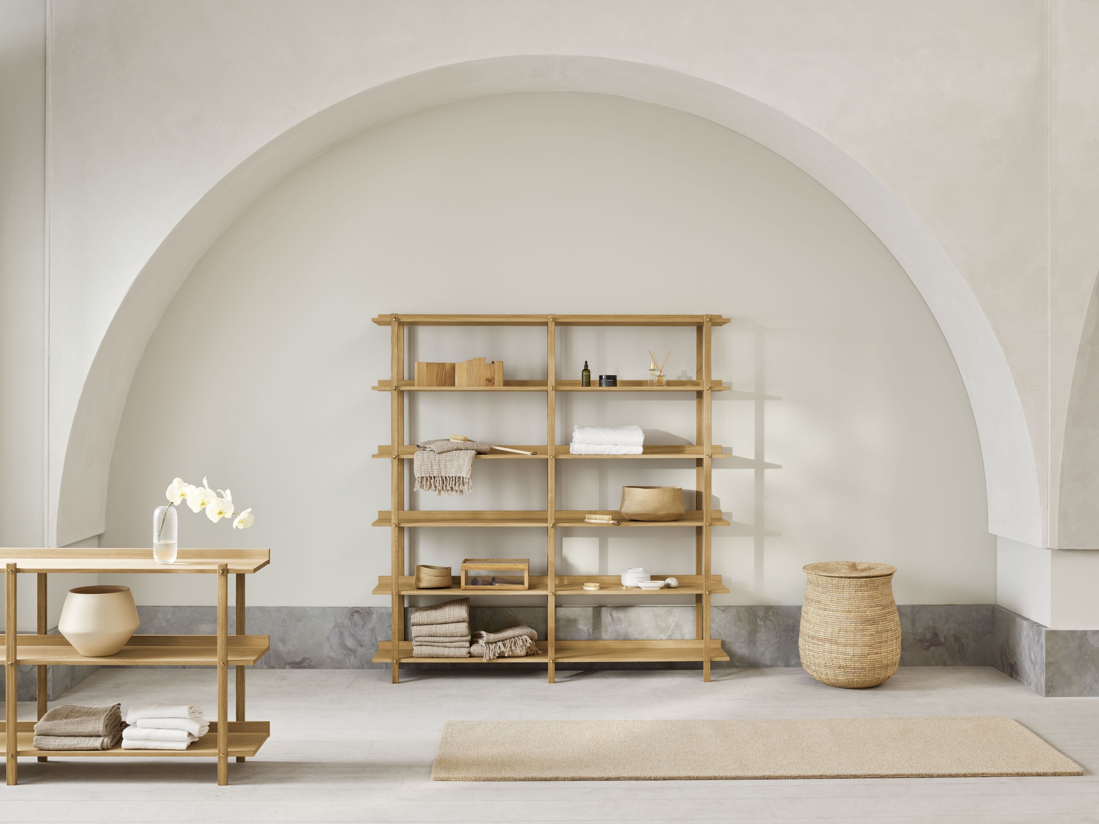 Boekenkast KARI gebleekt eikenfineer