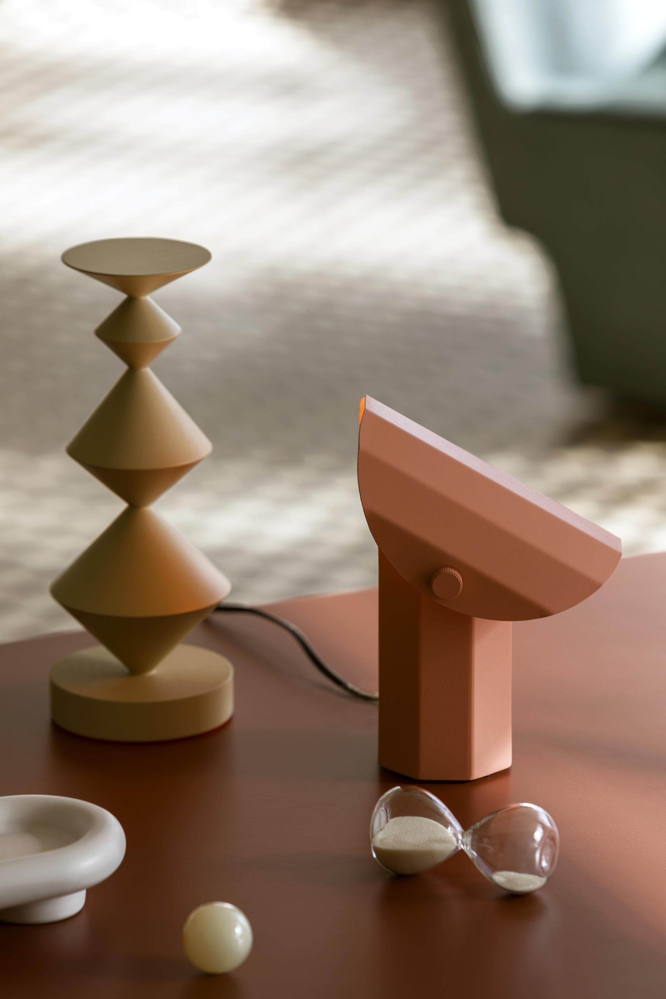 Tafellamp APOLIN gebroken roze