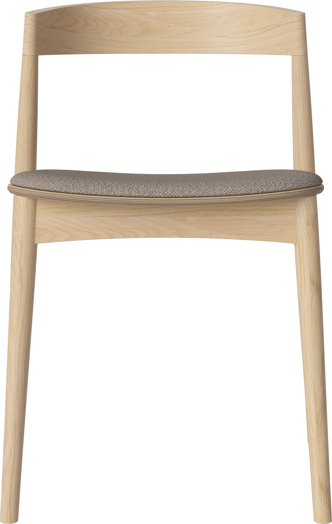 Gestoffeerde KITE stoel met gebleekte basis