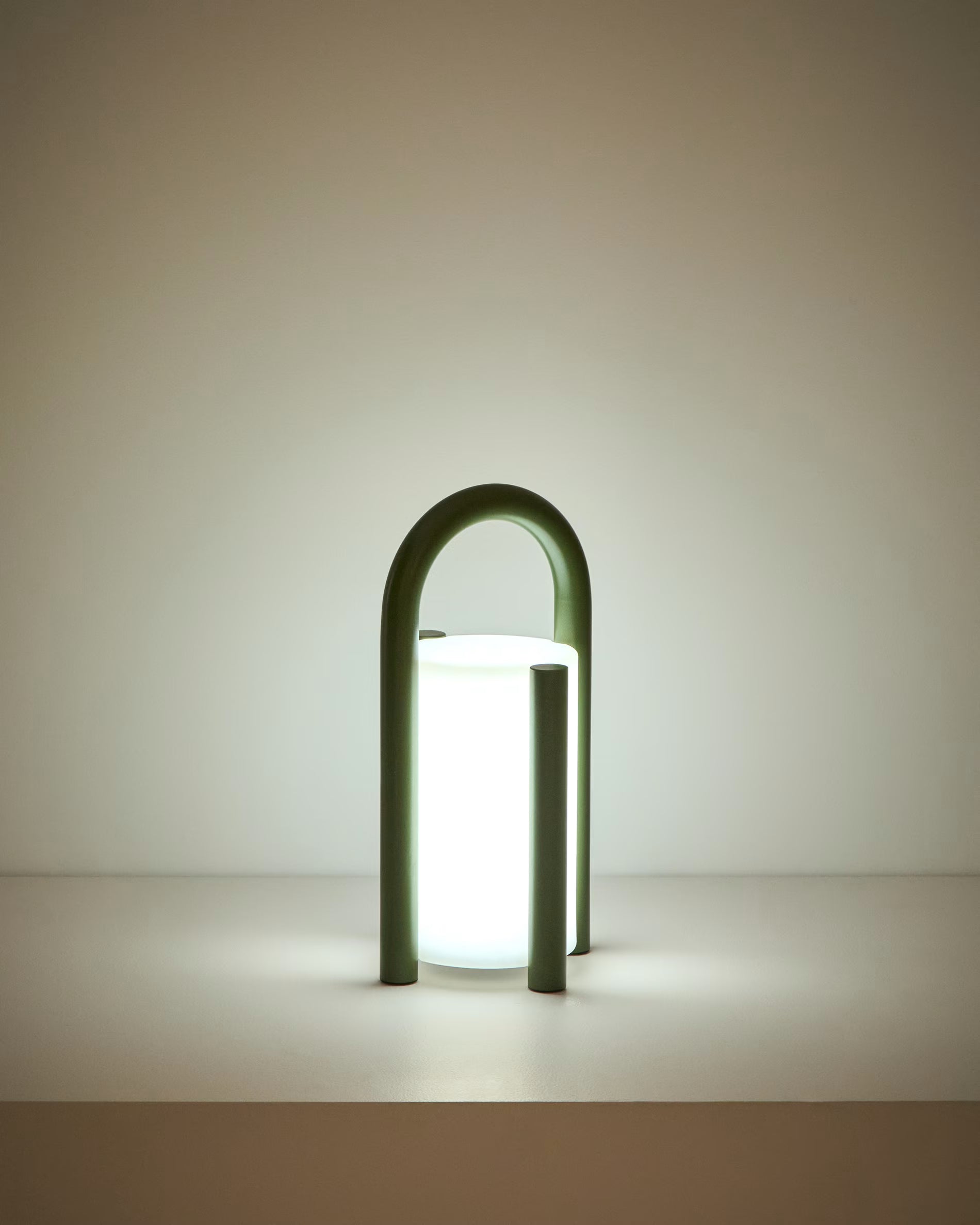 Tragbare Gartenlampe LEROS grün