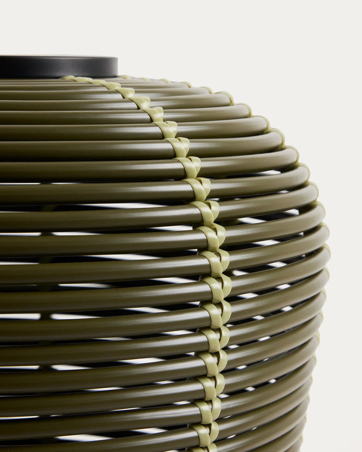 Lampa stołowa ogrodowa solarna LED GAROINA zielony rattan syntetyczny – ujęcie 14