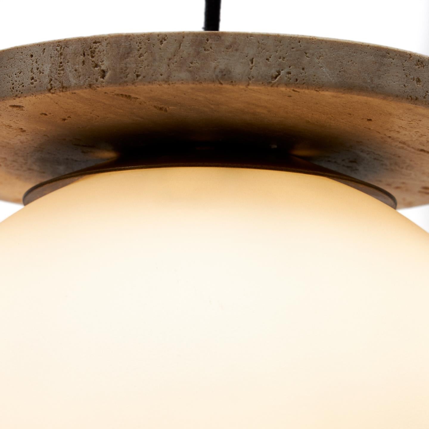 Lampa wisząca MALACHI biały – trawertyn, Kave Home