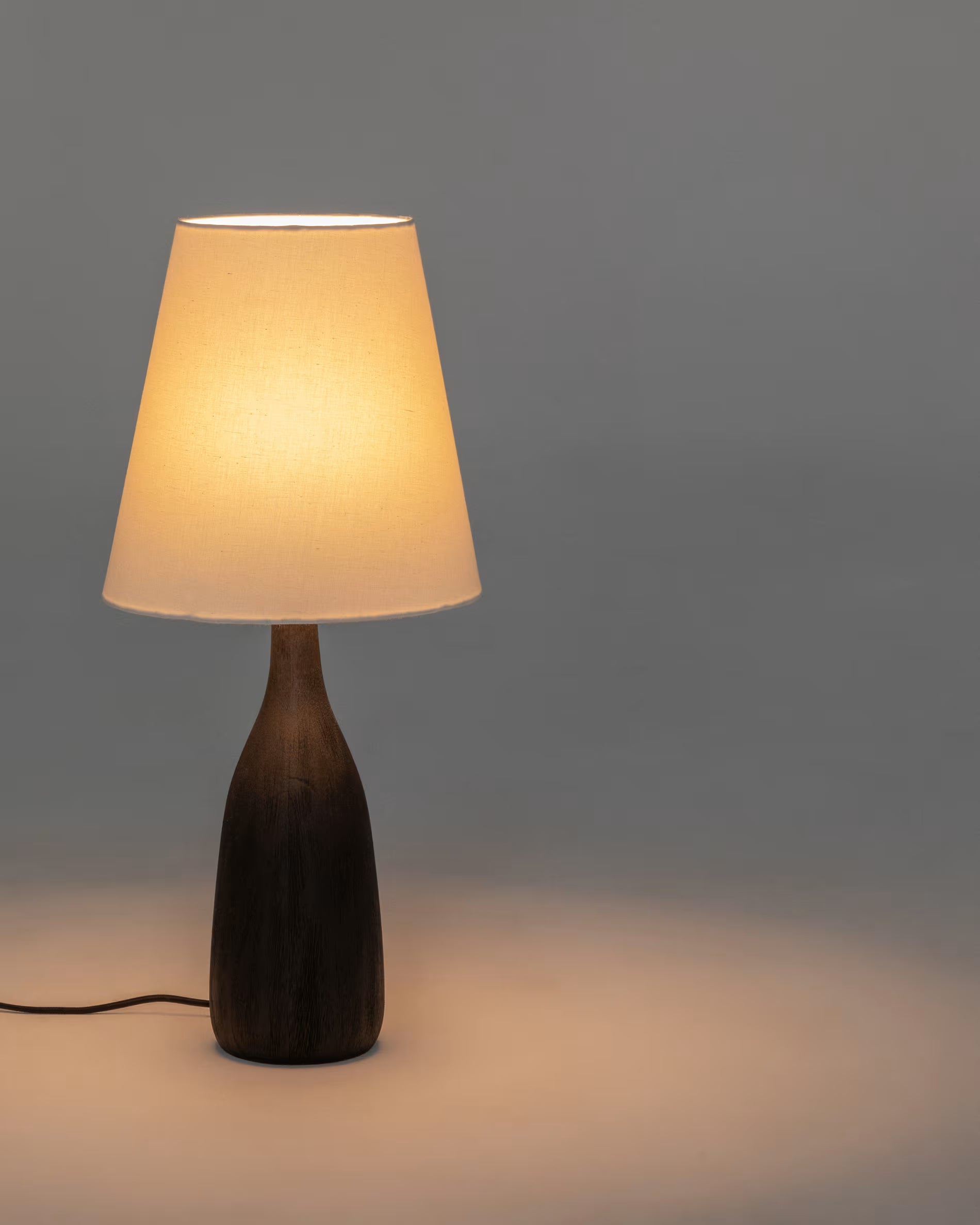 LUVIA table lamp cream shade with black base