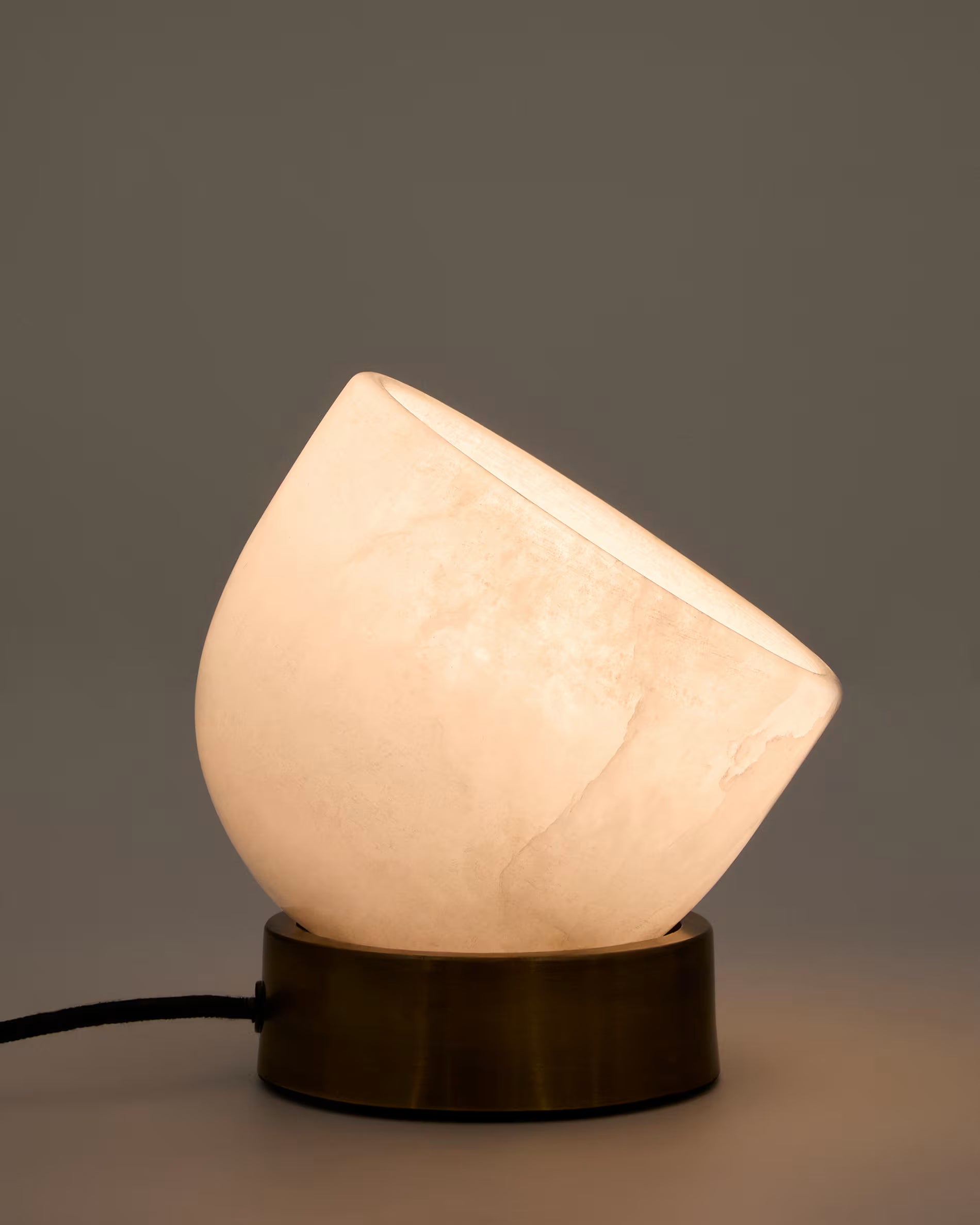 Tischlampe SHENLI Alabaster und Messing
