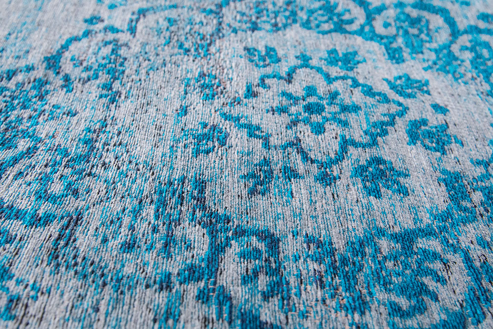 Vloerkleed MEDAILLON GREY TURQUOISE turkoois-grijs