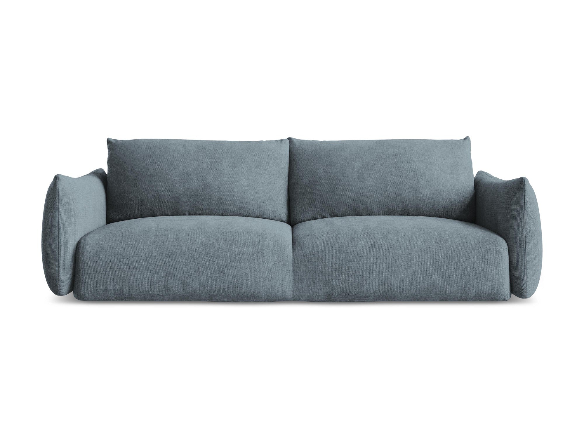 Sofa 3-zits met slaapfunctie LEILA denimblauw chenille