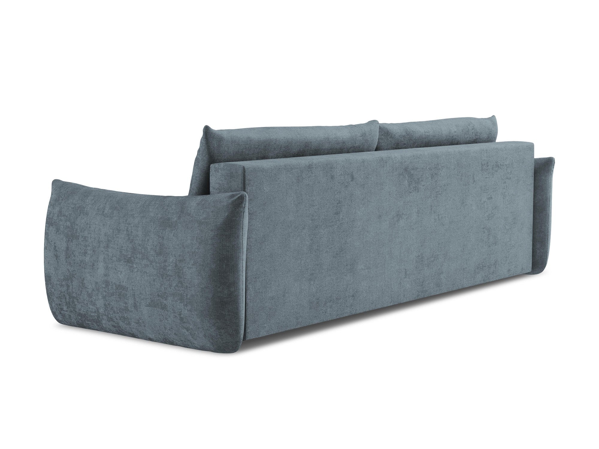 Sofa 3-zits met slaapfunctie LEILA denimblauw chenille