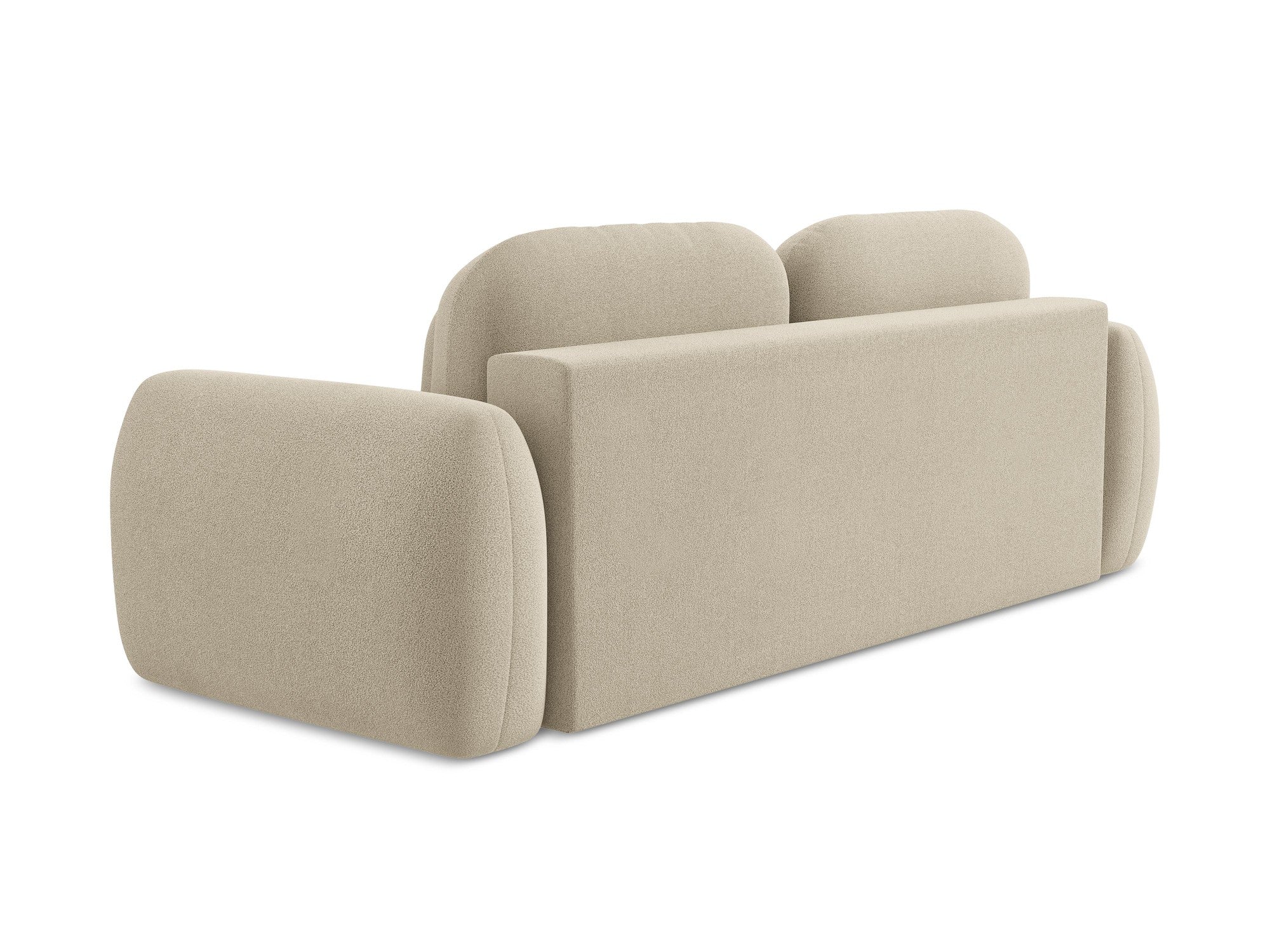 Sofa 3-zits met slaapfunctie LOHI donkerbeige boucle