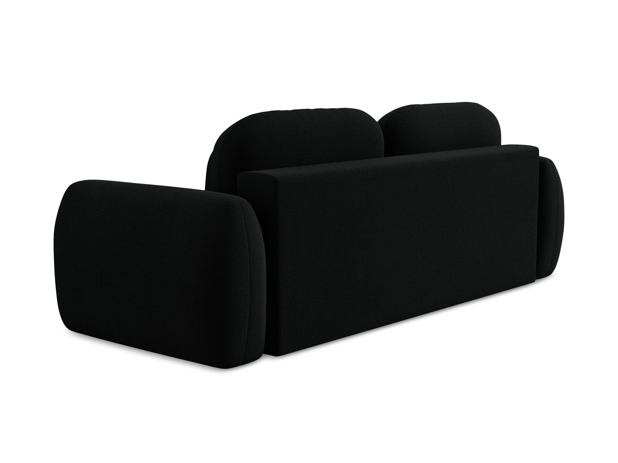 Sofa 3-zits met slaapfunctie LOHI zwart boucle