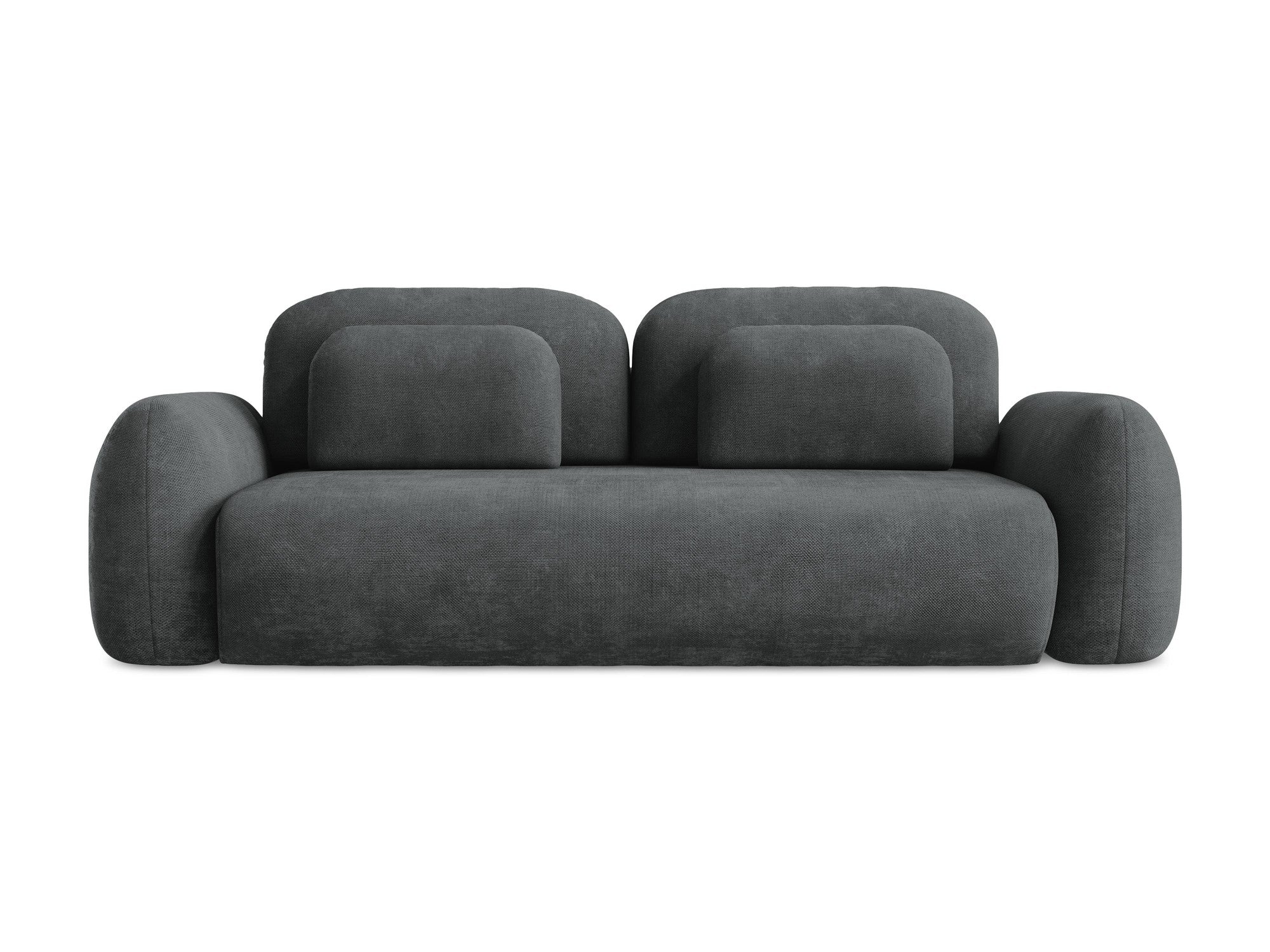 3-zitsbank met slaapfunctie LOHI donkergrijs chenille