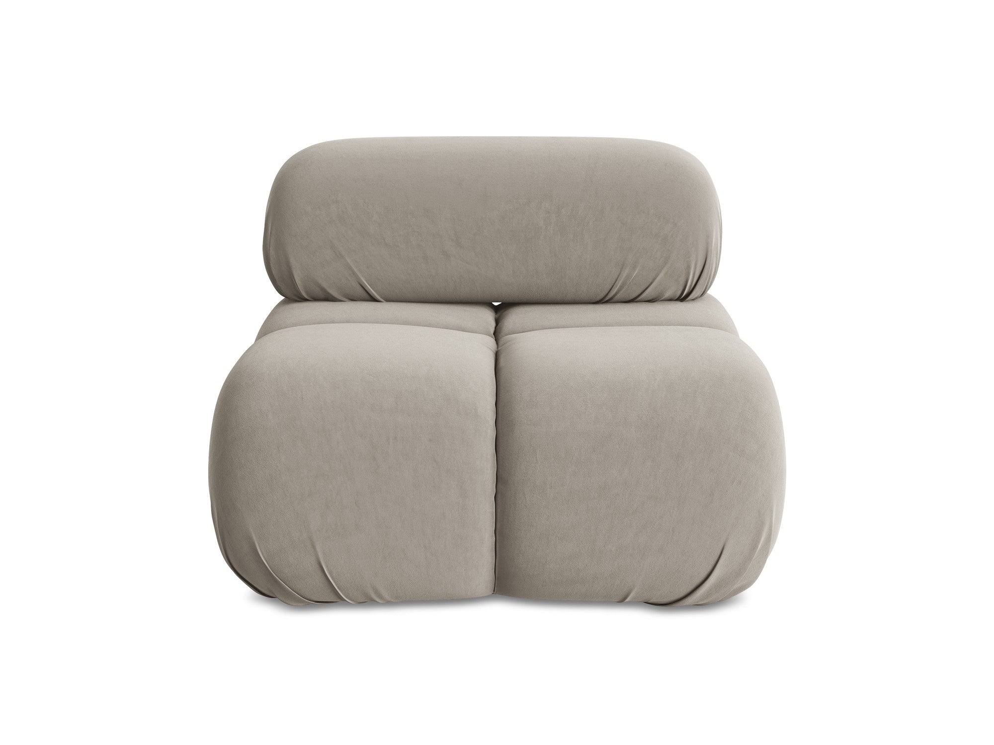 Armchair / velvet module LOKUA taupe