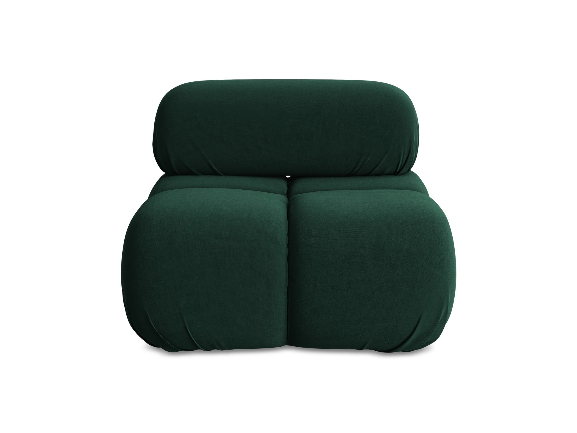 Armchair / velvet module LOKUA bottle green