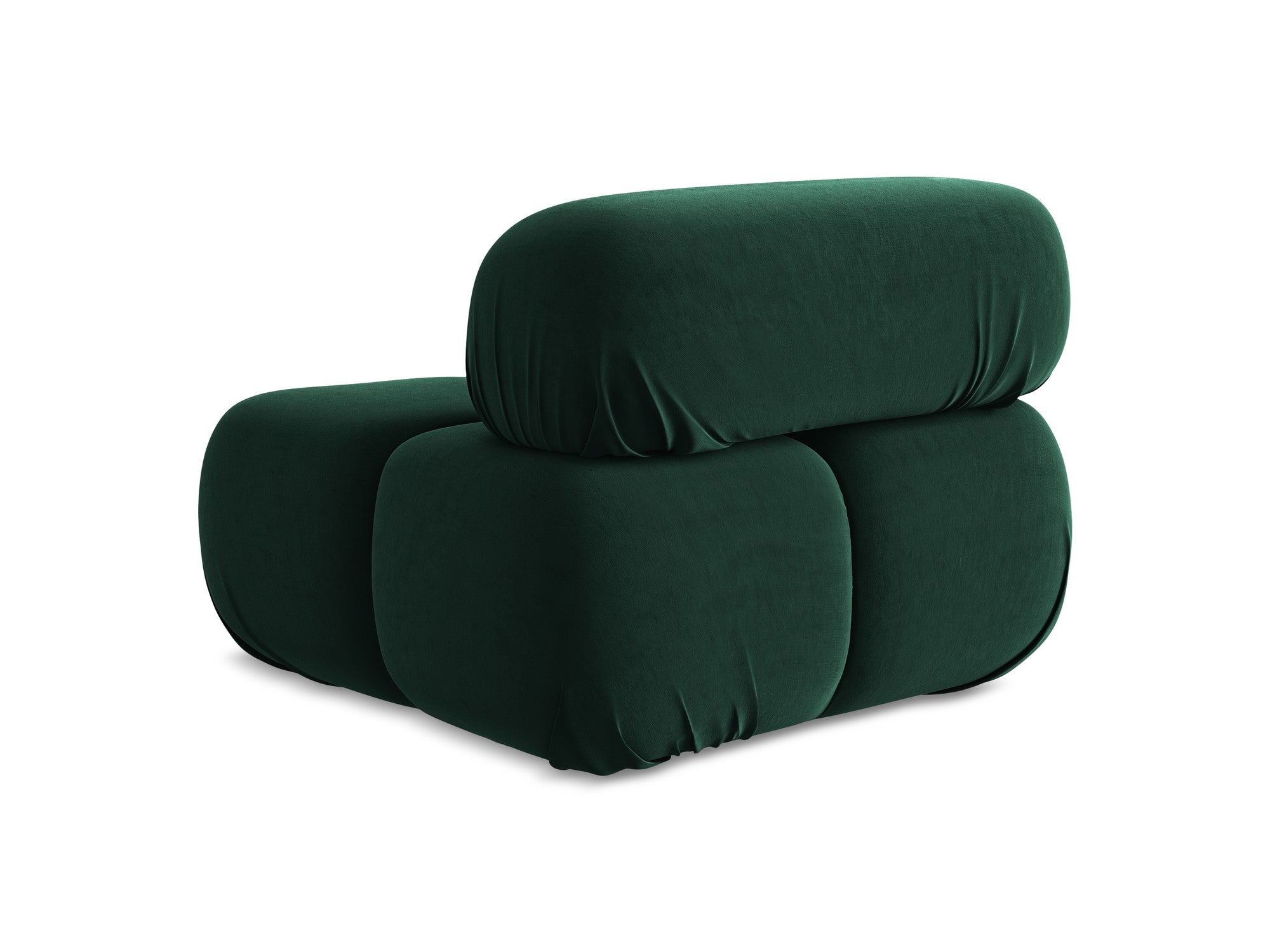 Armchair / velvet module LOKUA bottle green