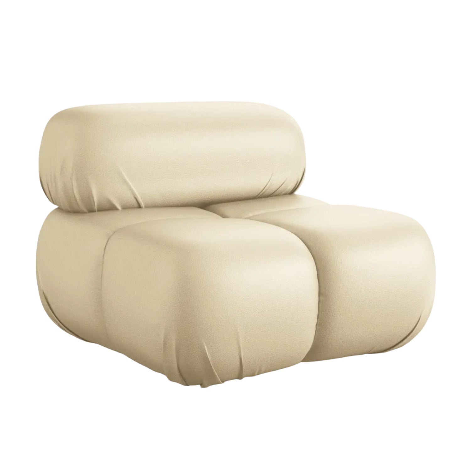 Fauteuil / module LOKUA beige ecologische leer