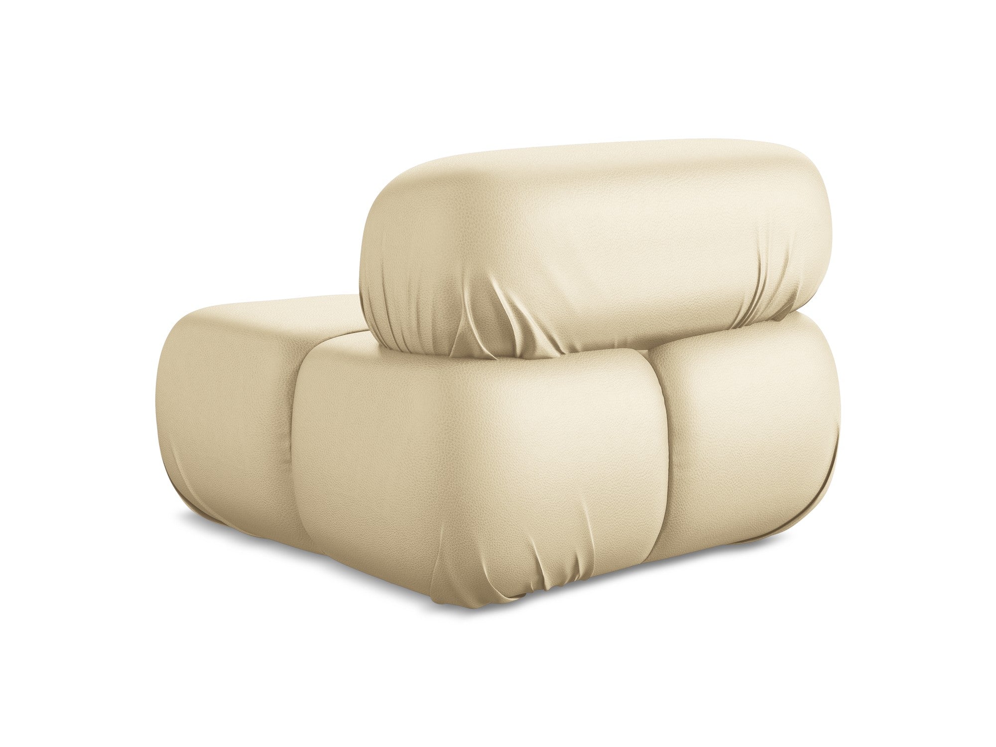 Fauteuil / module LOKUA beige ecologische leer