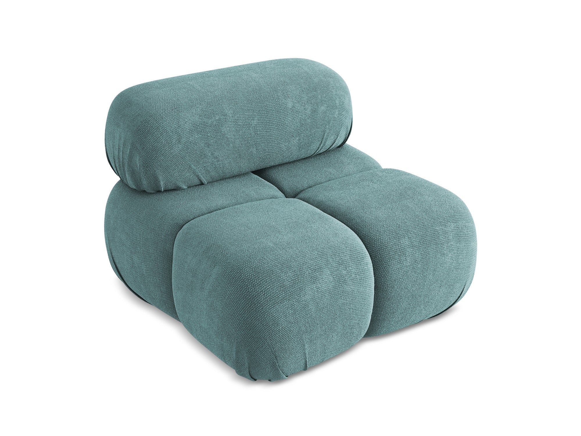 Armchair / module LOKUA denim blue chenille