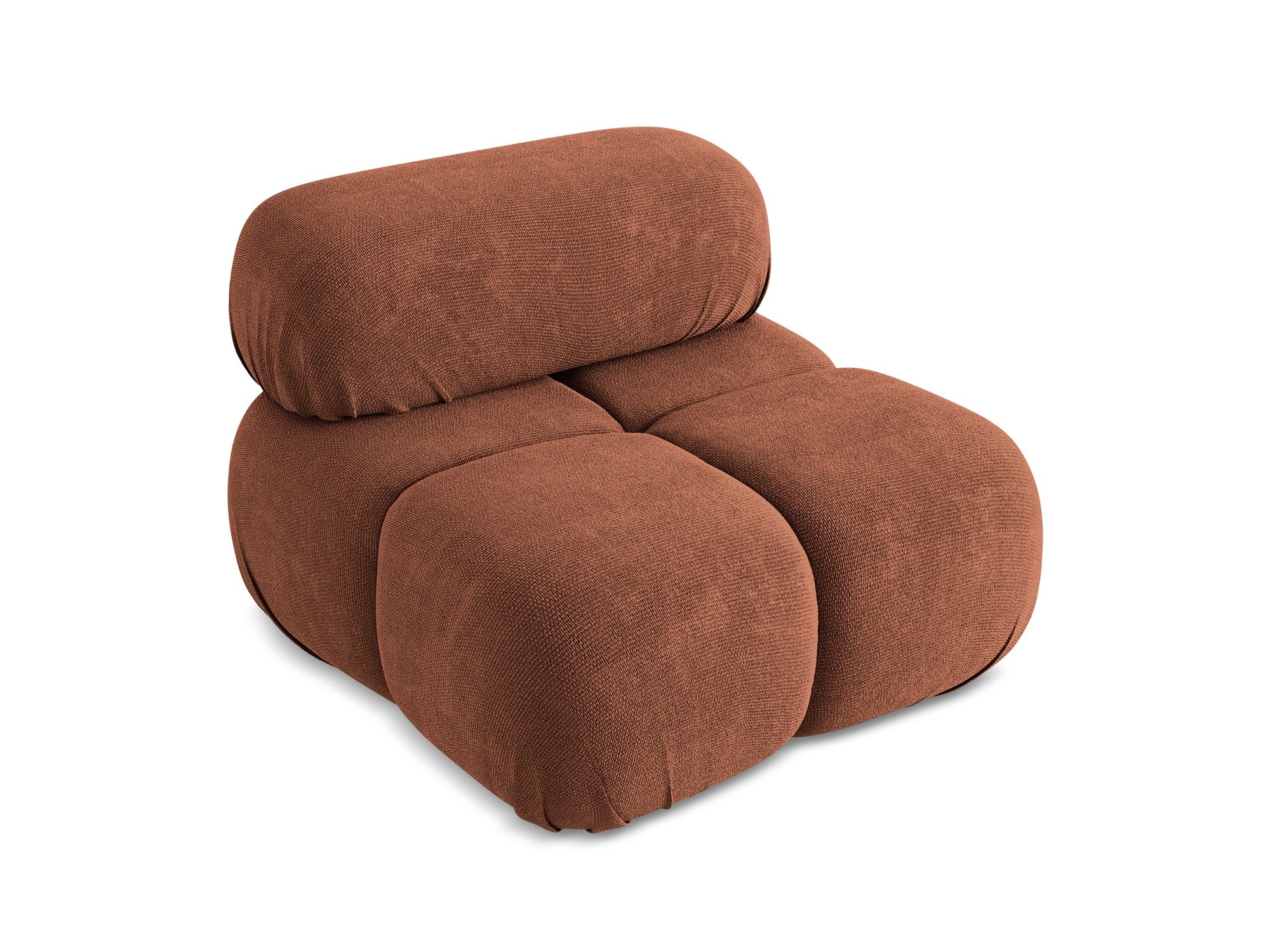 Armchair / module LOKUA terracotta chenille