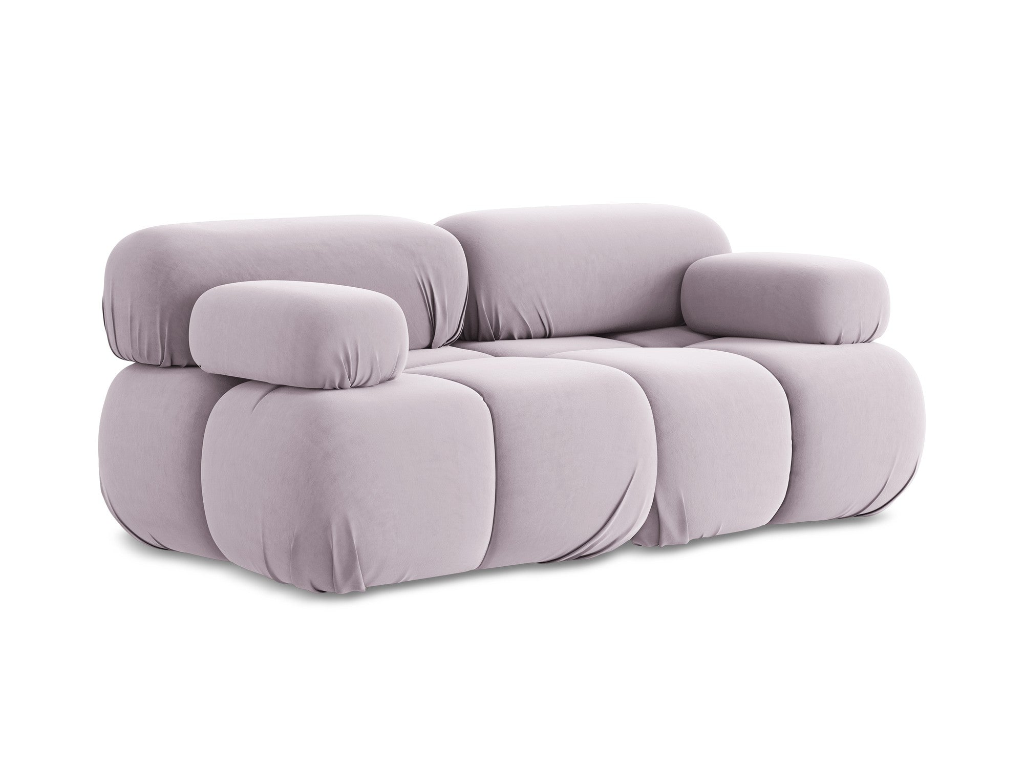 Modulares Samtsofa für 2 Personen LOKUA in Lavendel