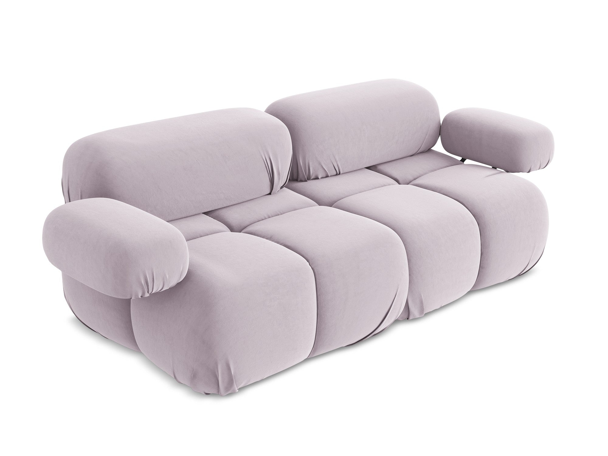 Modulares Samtsofa für 2 Personen LOKUA in Lavendel