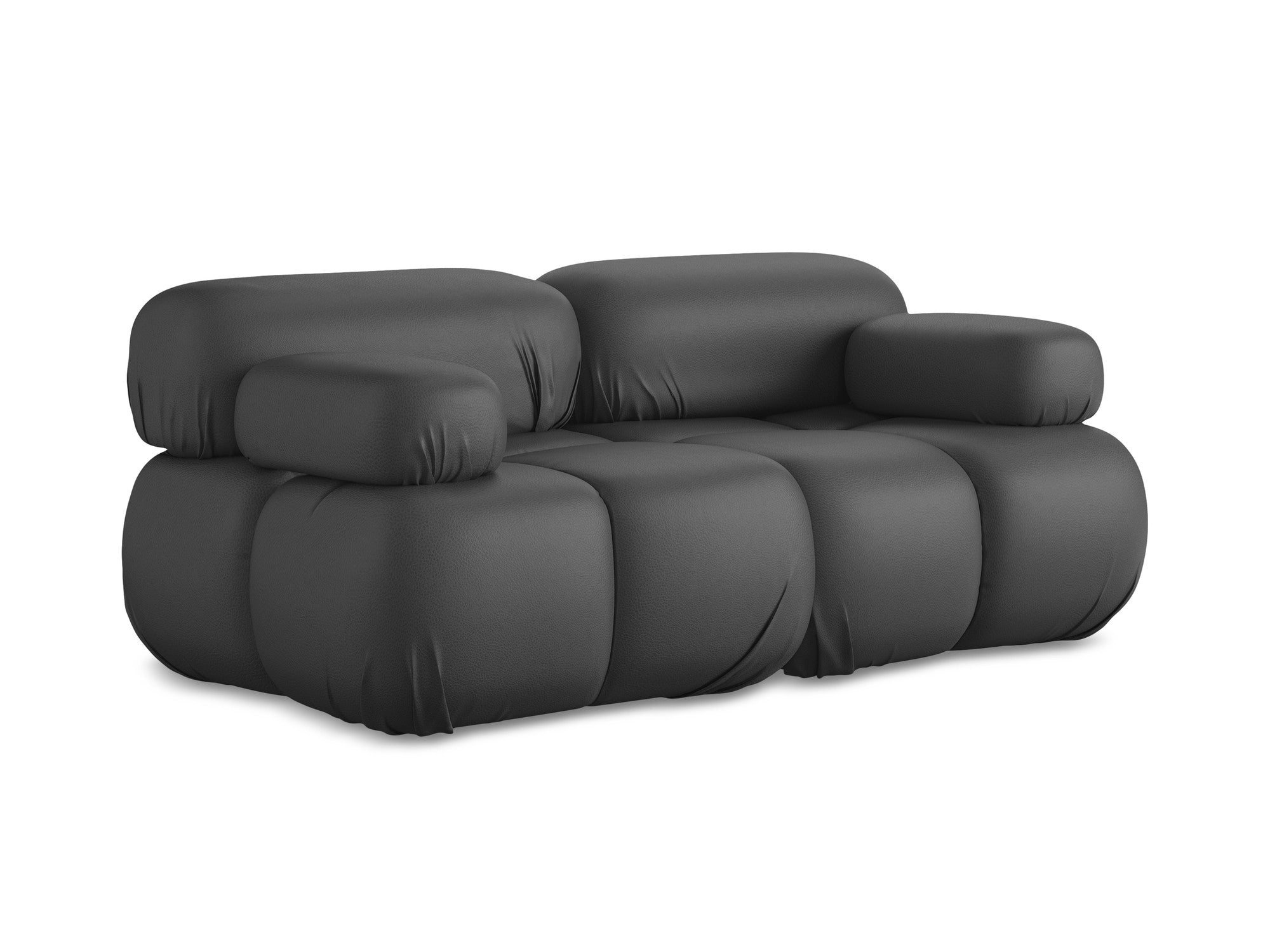 Modular 2-Seater Sofa LOKUA Gray Eco-Leather